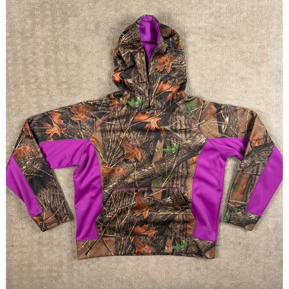 Trail Crest Youth Size Large Pink Camo Hoodie Sweatshirt Jacket #1133